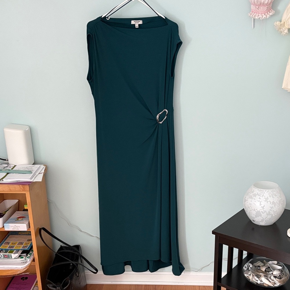 Old Navy Teal Maxi Dress with Side Detail